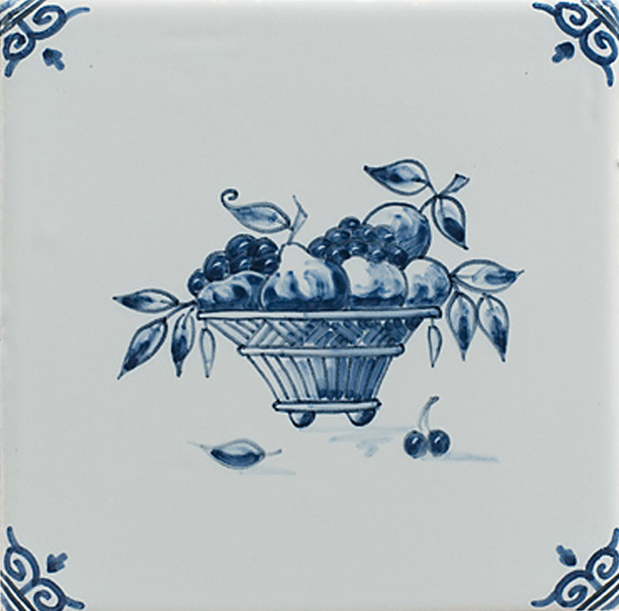 Obstschalen & Körbe Delfter Blau Fliesen (TMB7) – Bild 2