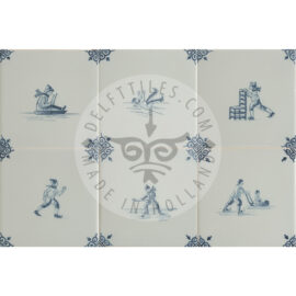 Ice skating fun decorated tiles (TMF9)