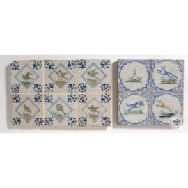 various 17th century antique Delft tiles  #D16