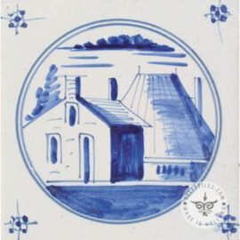 18th century landscape tile #L9