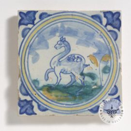 17th century Delft camel tile  #D18