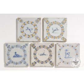 Decorative antique Delft animal tiles  #D21