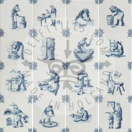 Delft Blue crafts decorated tiles (TMA15)
