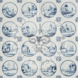 Detailed Dutch landscapes in circle tiles (TML5)