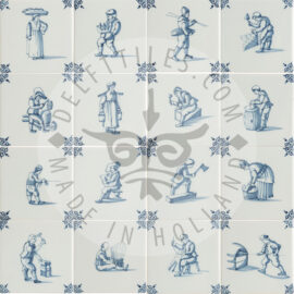Delft Blue crafts decorated tiles (TMA1)