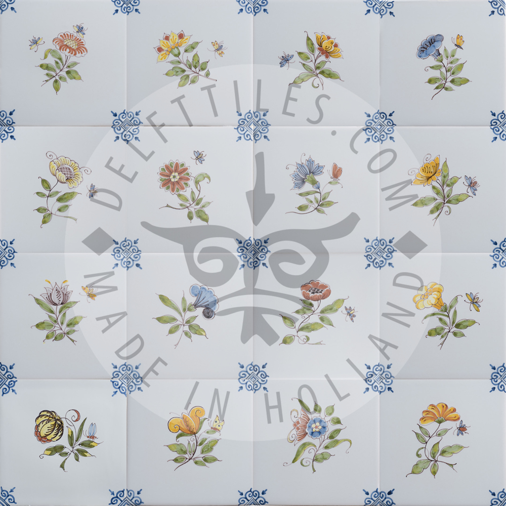 Kleine farbige Blumfliesen (TMB4)