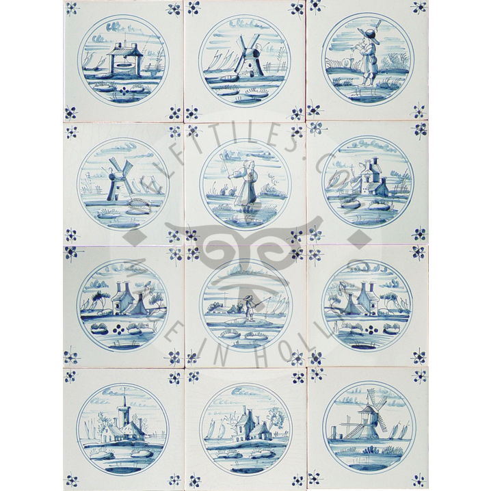 Kreisfliese Landschaft b (LCB)