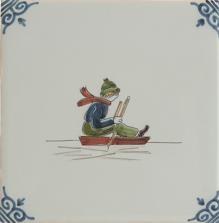 Ice skating fun colored decorated tiles (TMF10) - Image 2