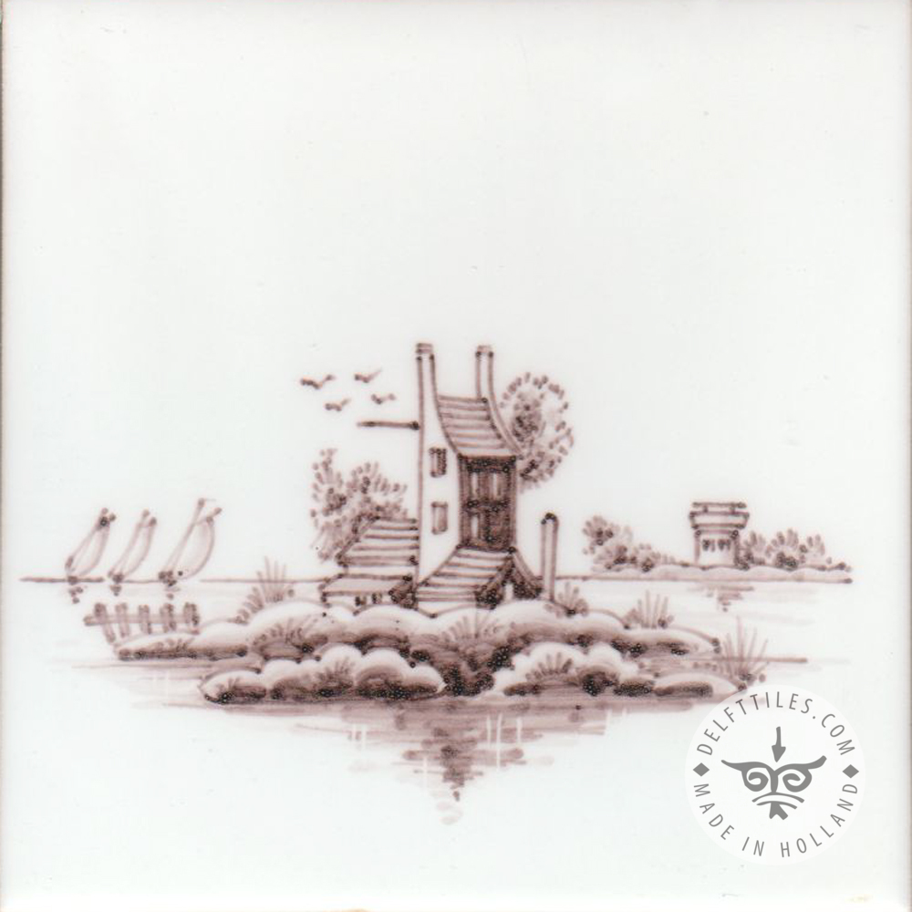 Blue and white landscape tiles (TML1) - Image 4