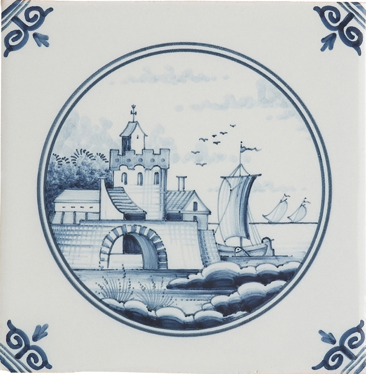 Detaillierte holländische Landschaften auf runden Fliesen (TML5) – Bild 2