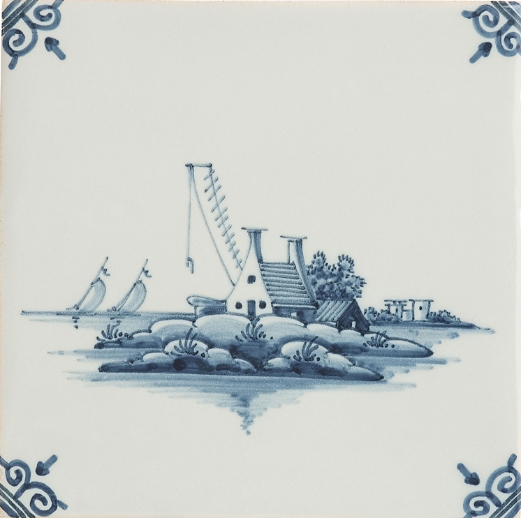 Blue and white landscape tiles (TML1) - Image 2