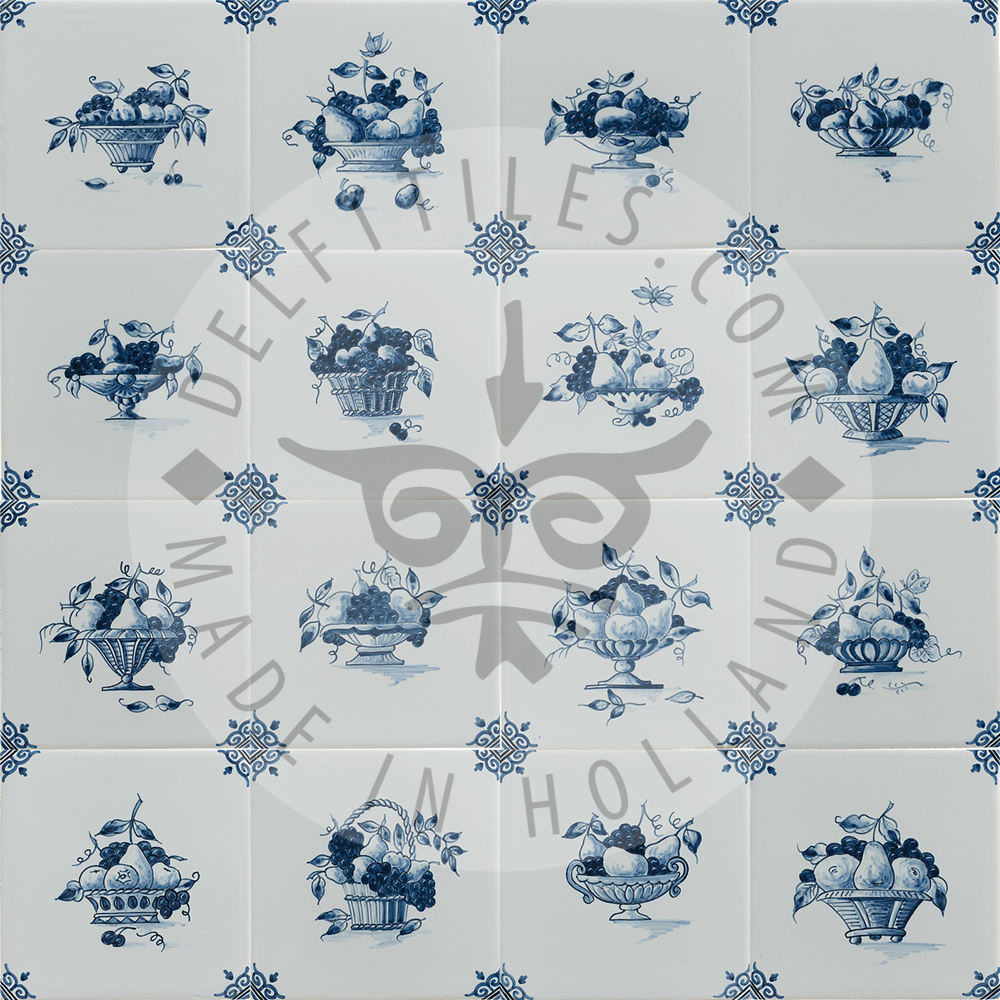Obstschalen & Körbe Delfter Blau Fliesen (TMB7)