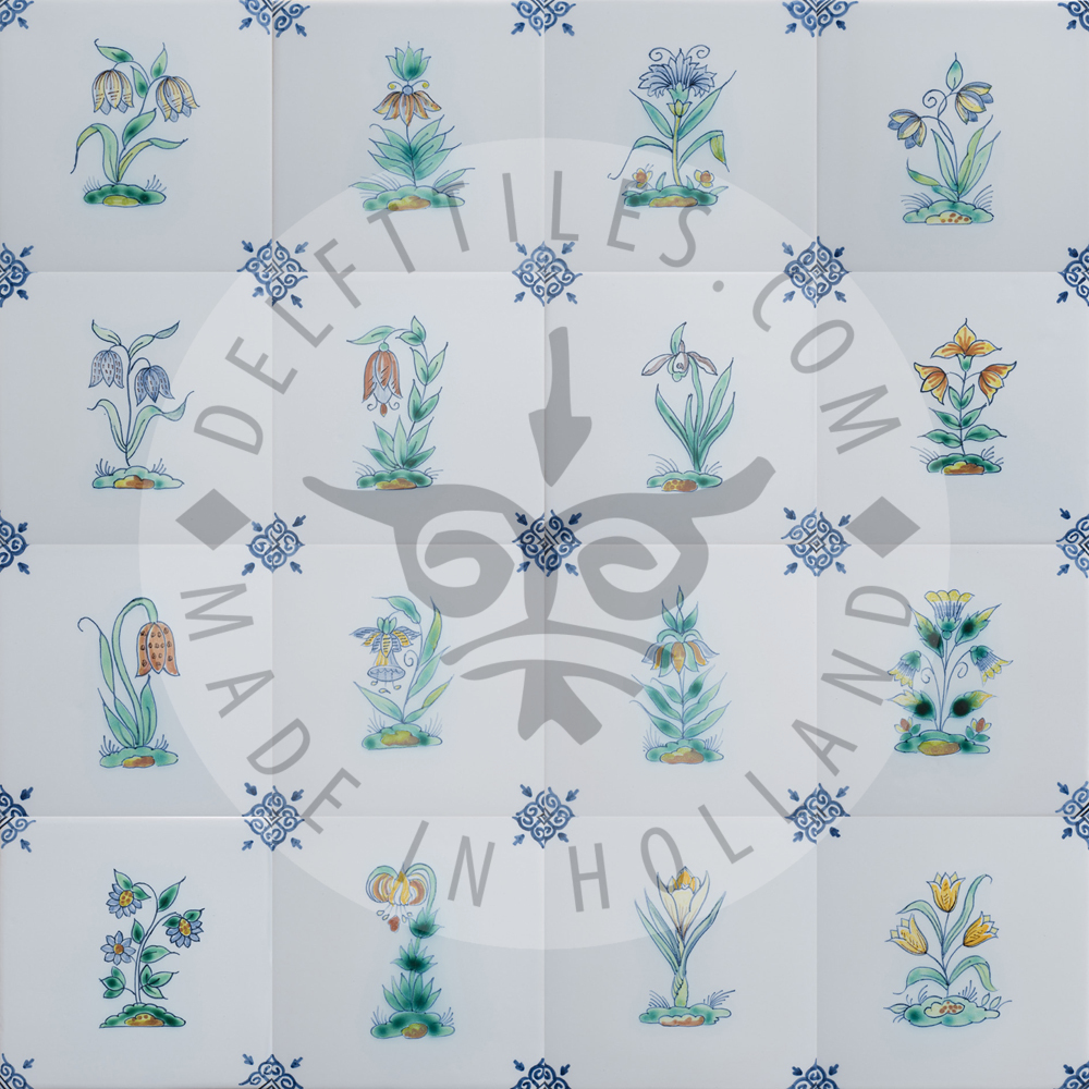 Tulpenzwiebeln verzierte Blumenfliesen (TMZ6)