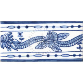 Border Tile 14 – roses ribbon