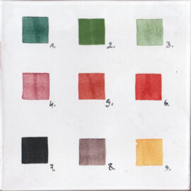 Color Chart for tiles within this section only + BLUE