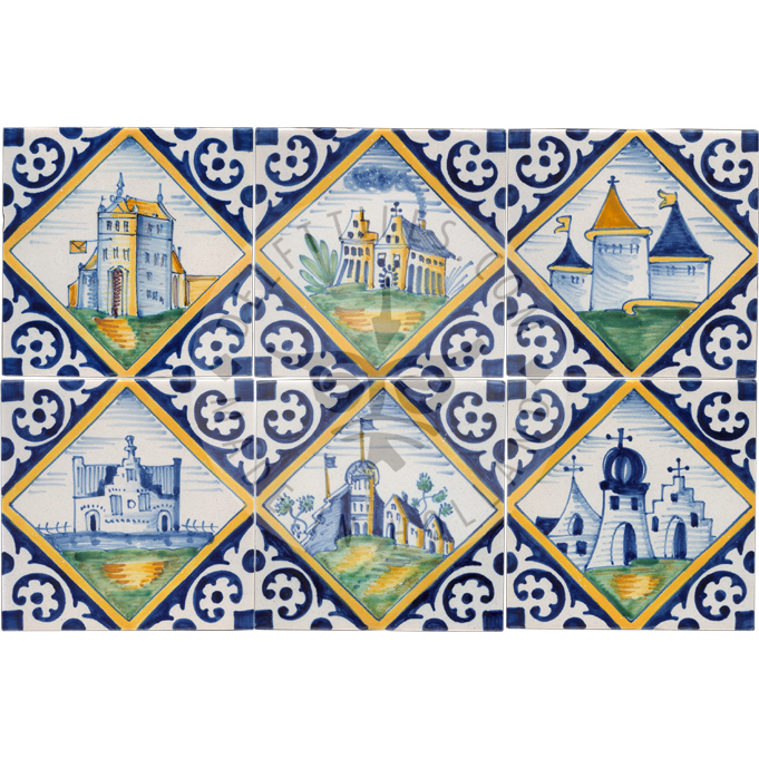 Schlösser und Festungen, polychrome Fliesen II (LB2_mc) – Bild 2