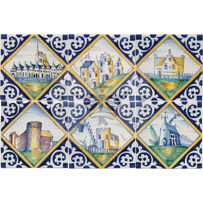 Schlösser und Festungen, polychrome Fliesen II (LB2_mc) – Bild 3