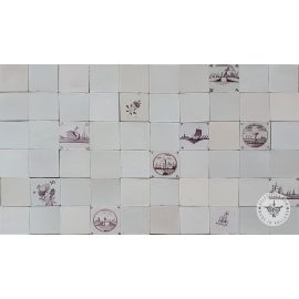 18th Century Sepia Manganese tiles