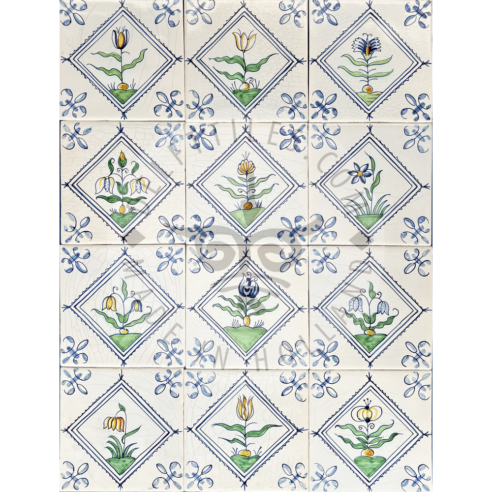 Blumenfliesen im Quadrat 2 (BTsq2_mc)