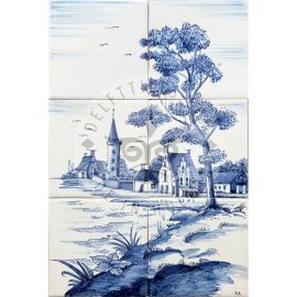Landscape tile mural 2×3 tiles (L6d) L2 on 6 Tiles
