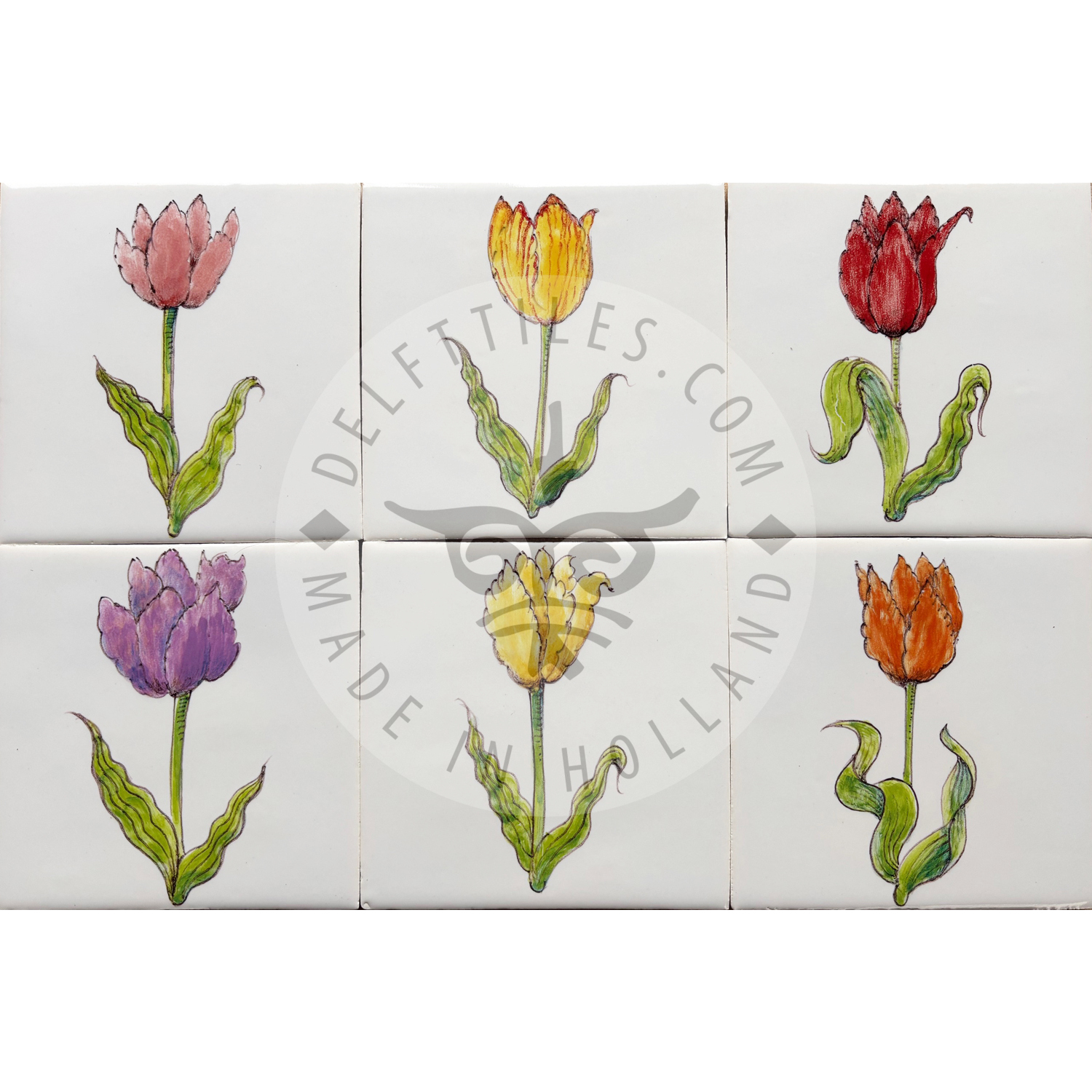 Dutch Tulips on Tile Color (BT_mc2)
