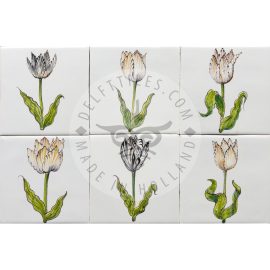 Dutch  Tulips on Tile Classic Color (BT_mc)