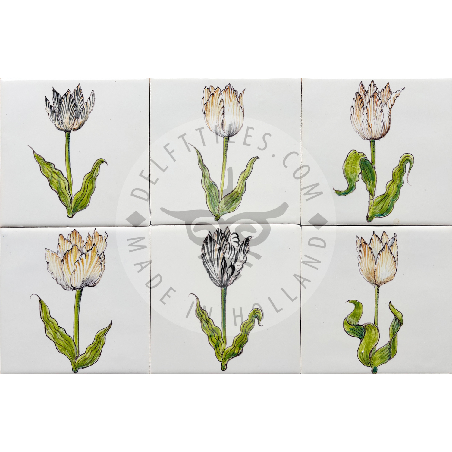 Dutch Tulips on Tile Classic Color (BT_mc)