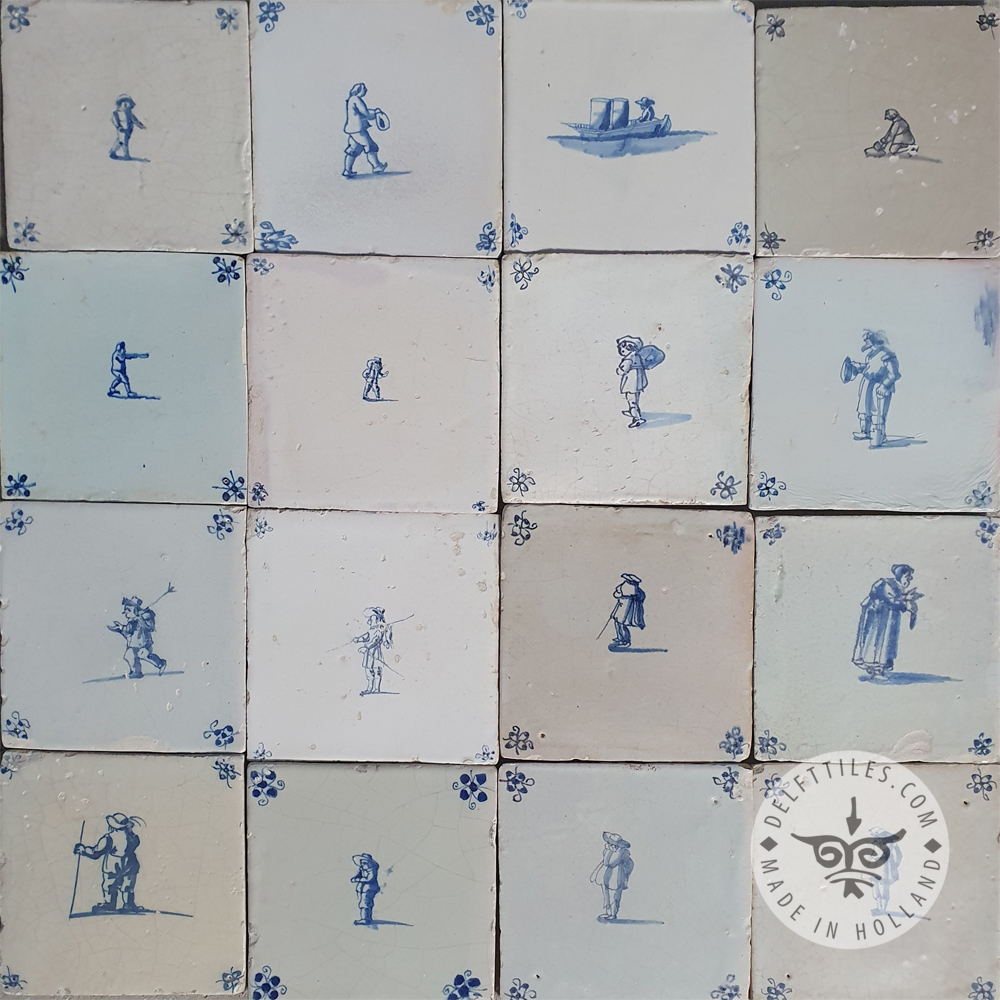 Mix 17th 18th century People Tiles