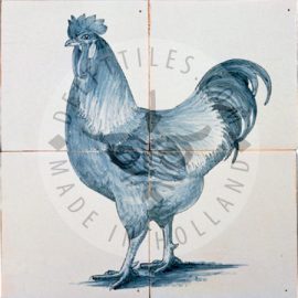 Classic Rooster tile panel 2×2 tiles (HD4c)