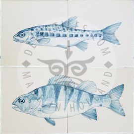 Minnow and Perch Fish Panels on 2 Tiles (HV2d / HV2e)