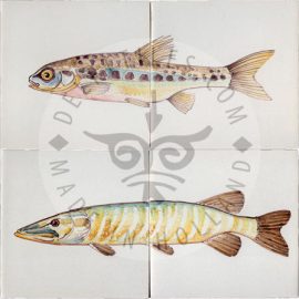 Minnow / Pike Fish Panels Multi Color 2 Tiles (HV2d_mc / HV2f_mc)