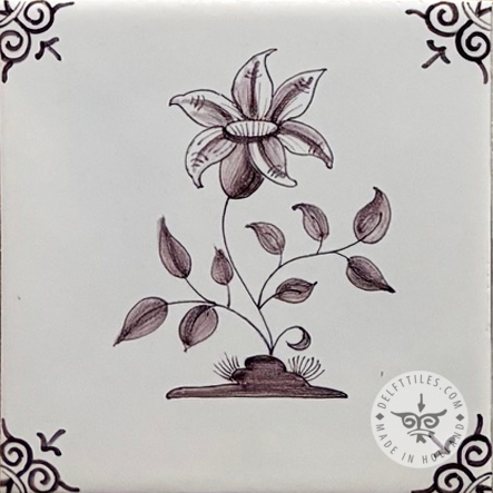 Big Flowers in Sepia Tiles 2 (BG2_s) - Image 3